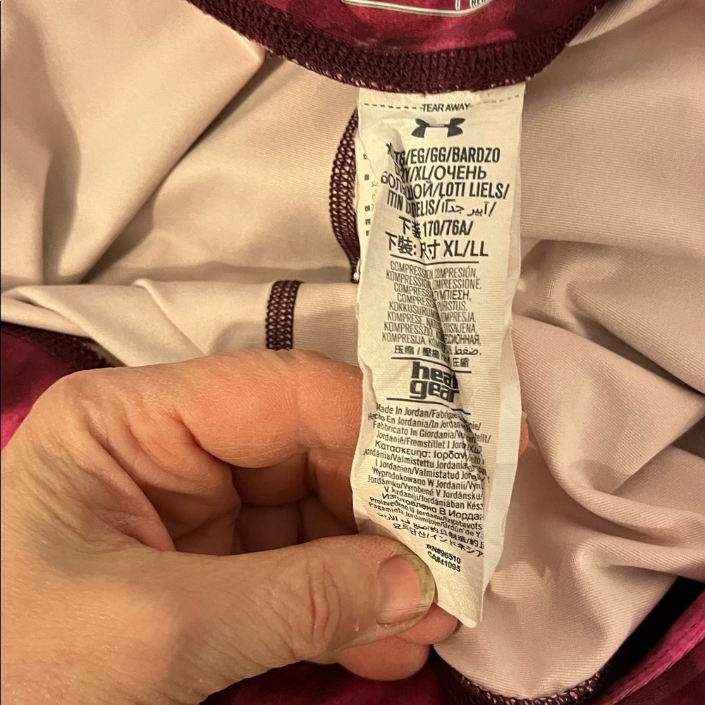 Under Armour Alpha Active Compression Leggings Pink White XL - Picture 5 of 9